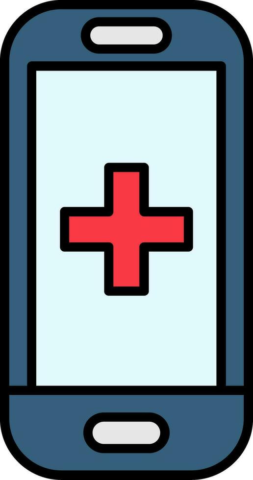 Health Line Filled Icon vector