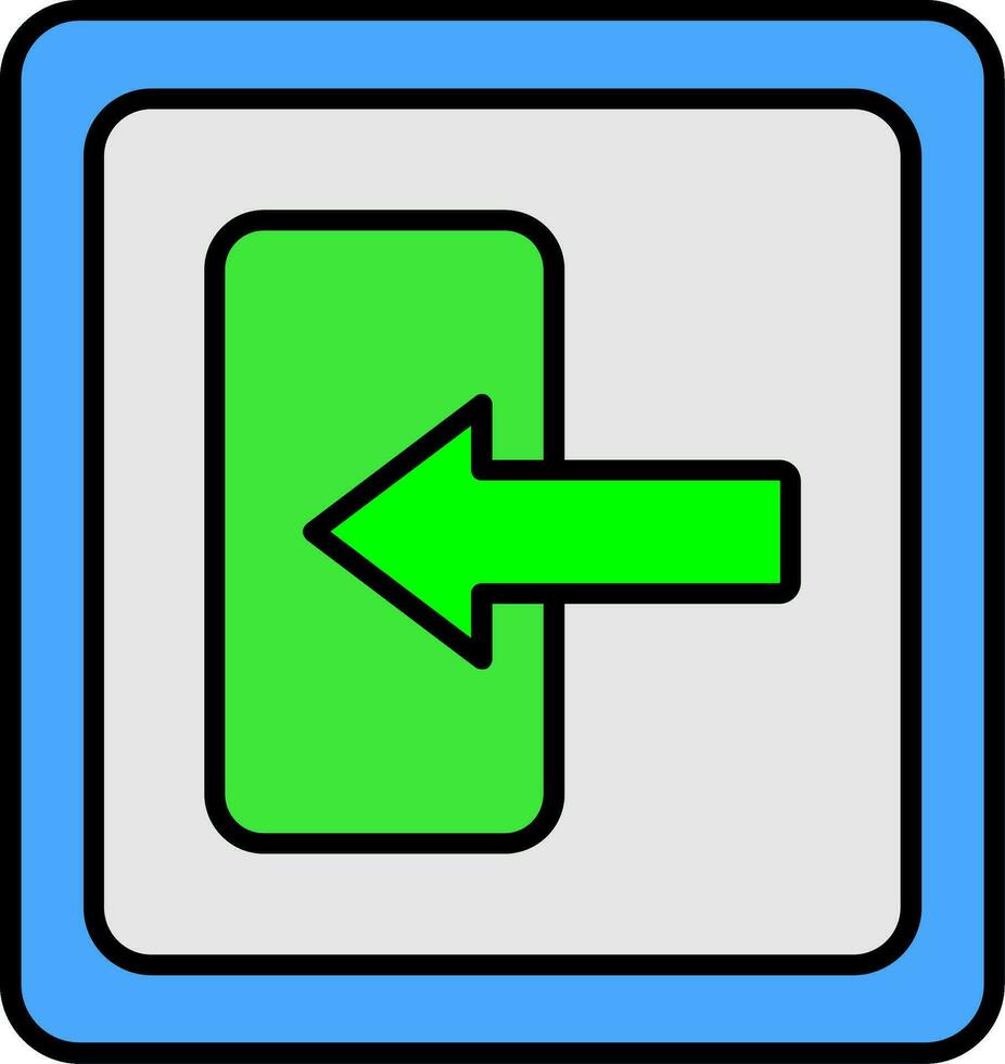 Log In Line Filled Icon vector