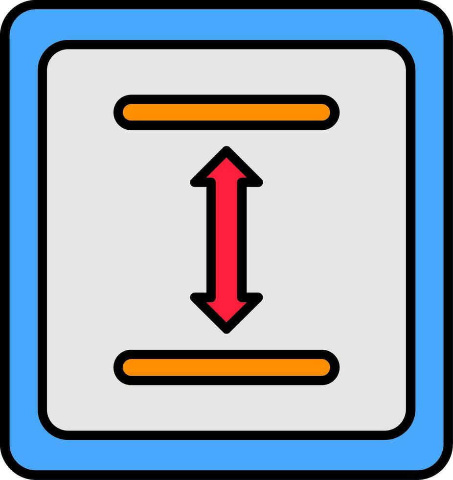 Between Line Filled Icon vector