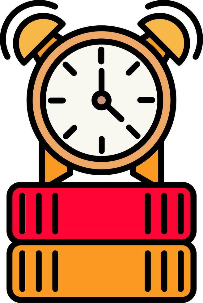 Alarm Line Filled Icon vector