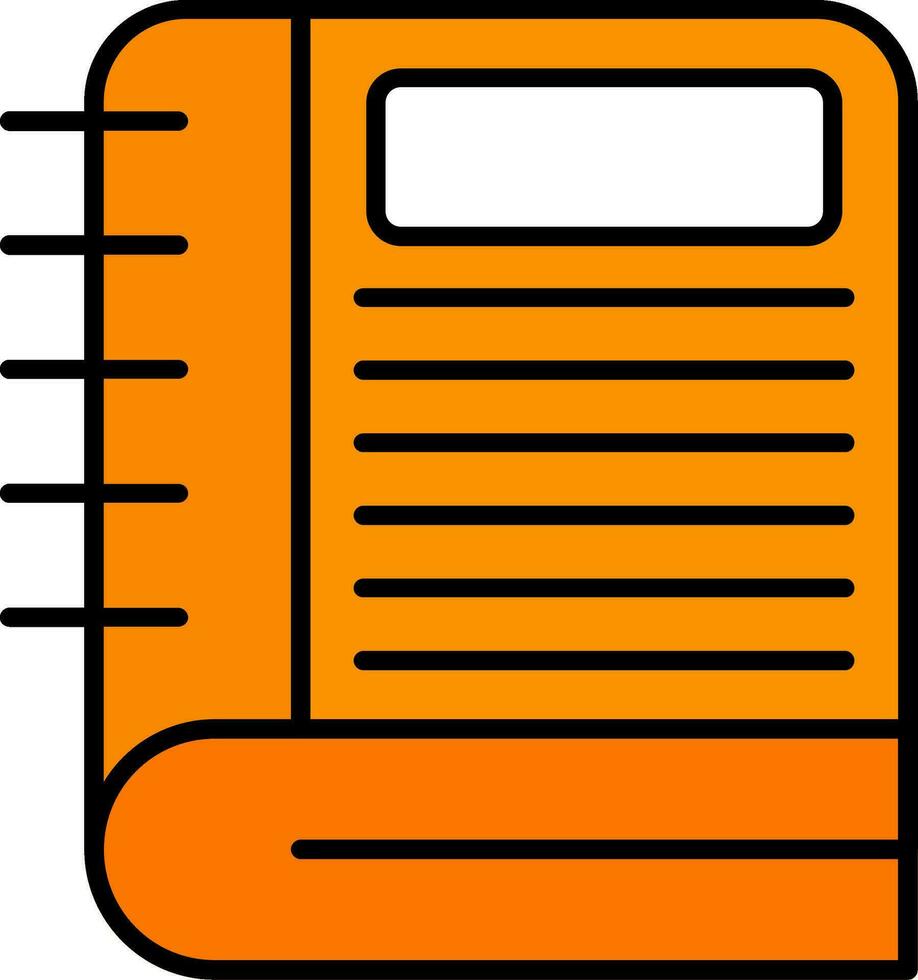 Notebook Line Filled Icon vector