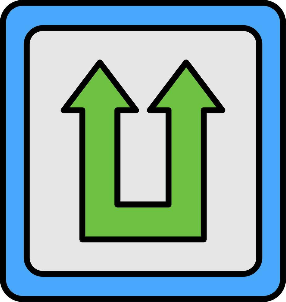 Two Arrows Line Filled Icon vector