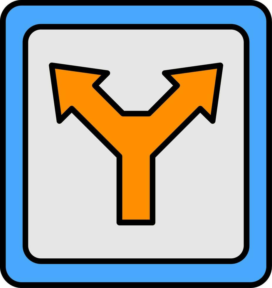 Diverge Line Filled Icon vector