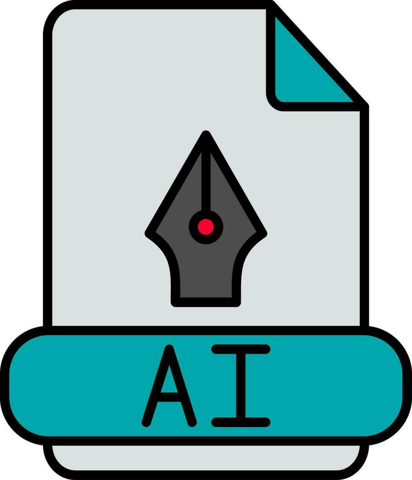 Ai Line Filled Icon vector