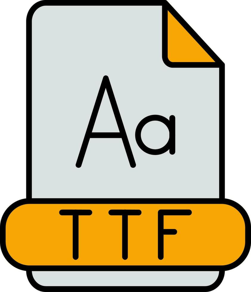 ttf línea lleno icono vector
