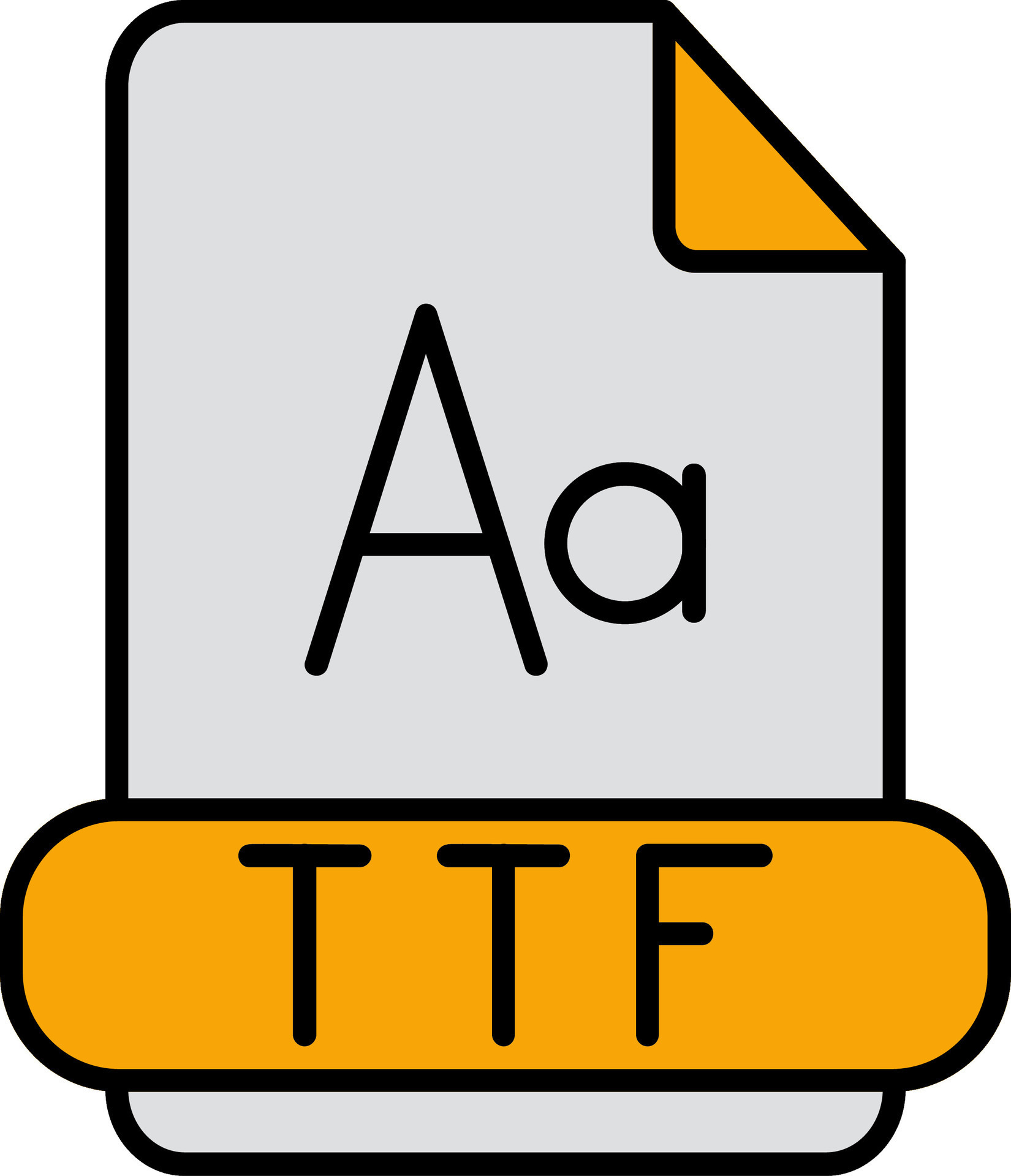 Ttf Line Filled Icon 36724481 Vector Art at Vecteezy