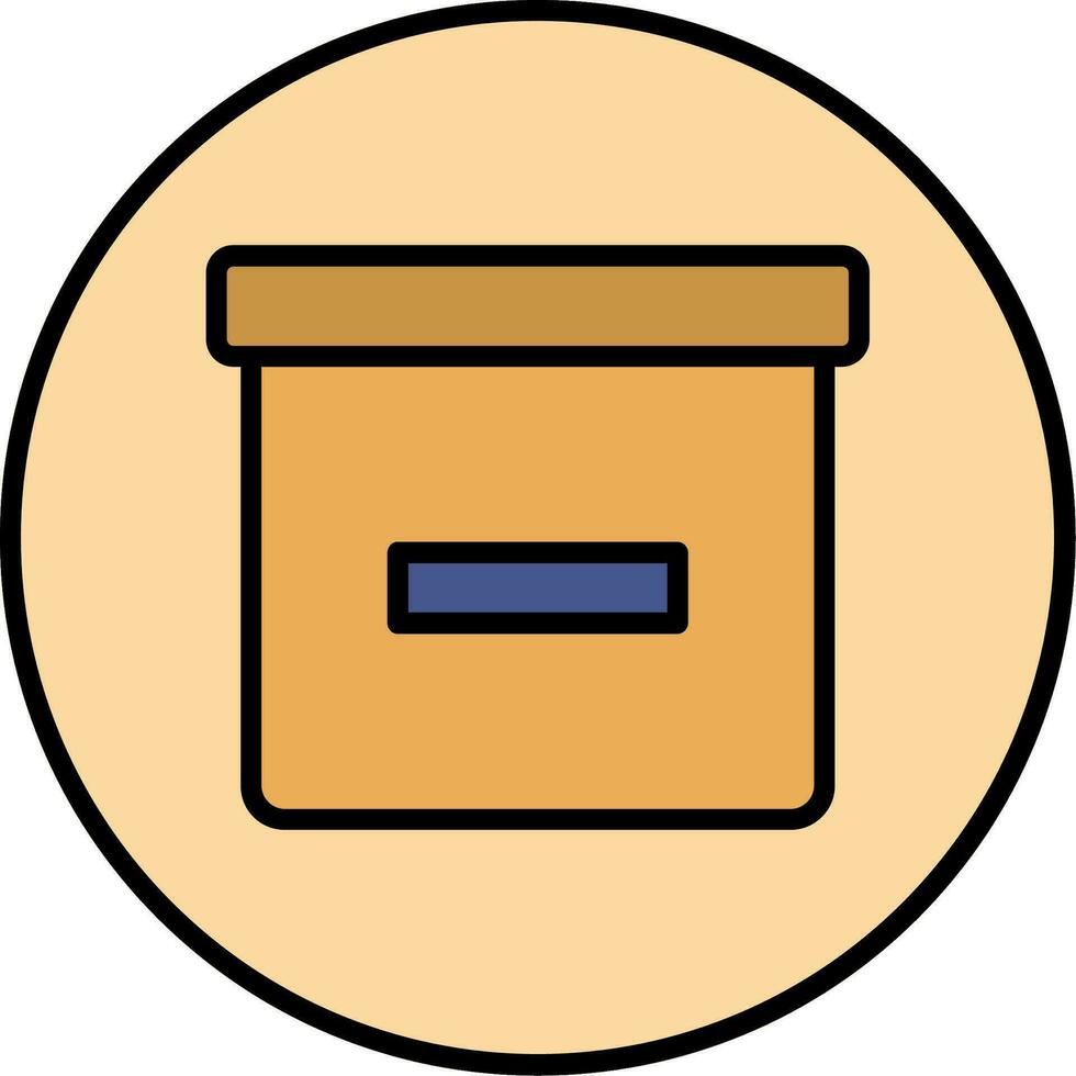 Box Line Filled Icon vector