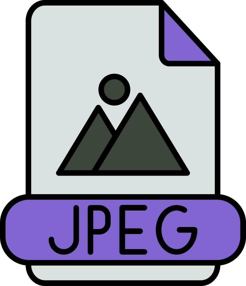 Jpeg Line Filled Icon vector