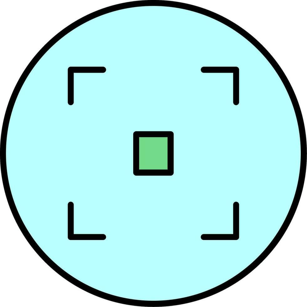Focus Line Filled Icon vector