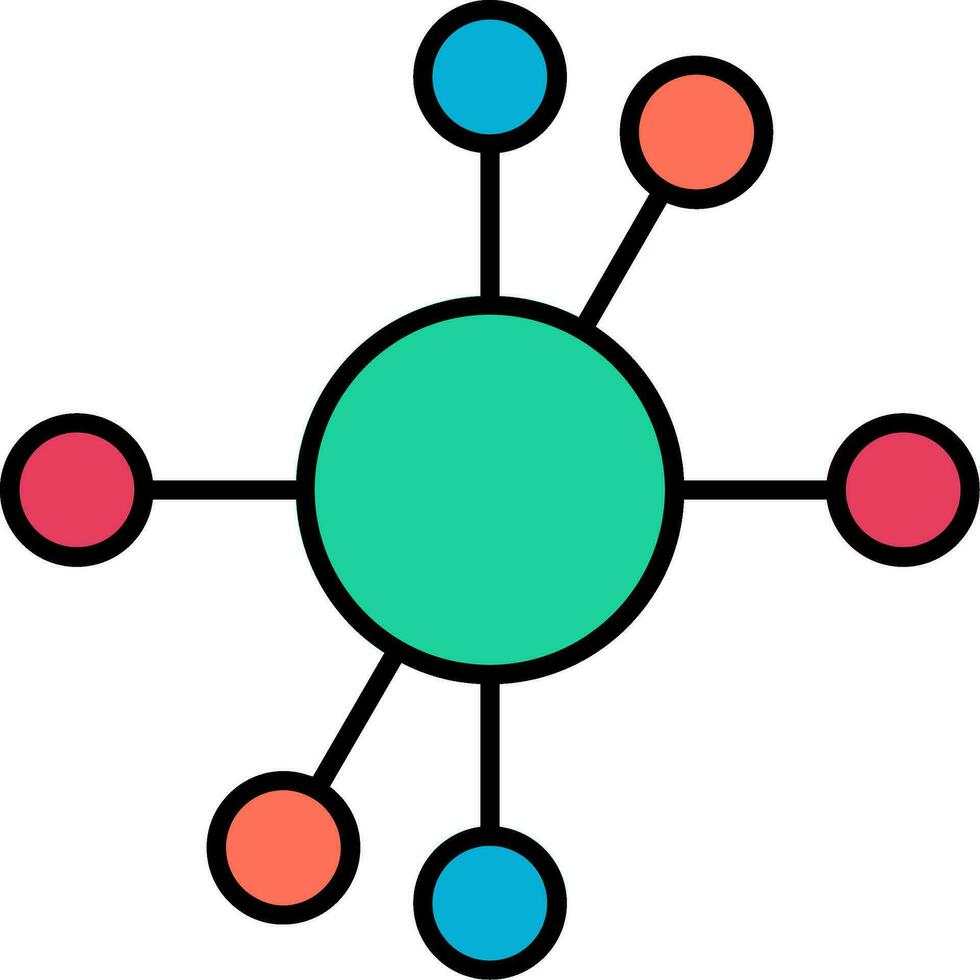 Diagram Line Filled Icon vector