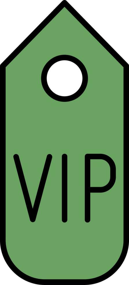 Vip pass Line Filled Icon vector