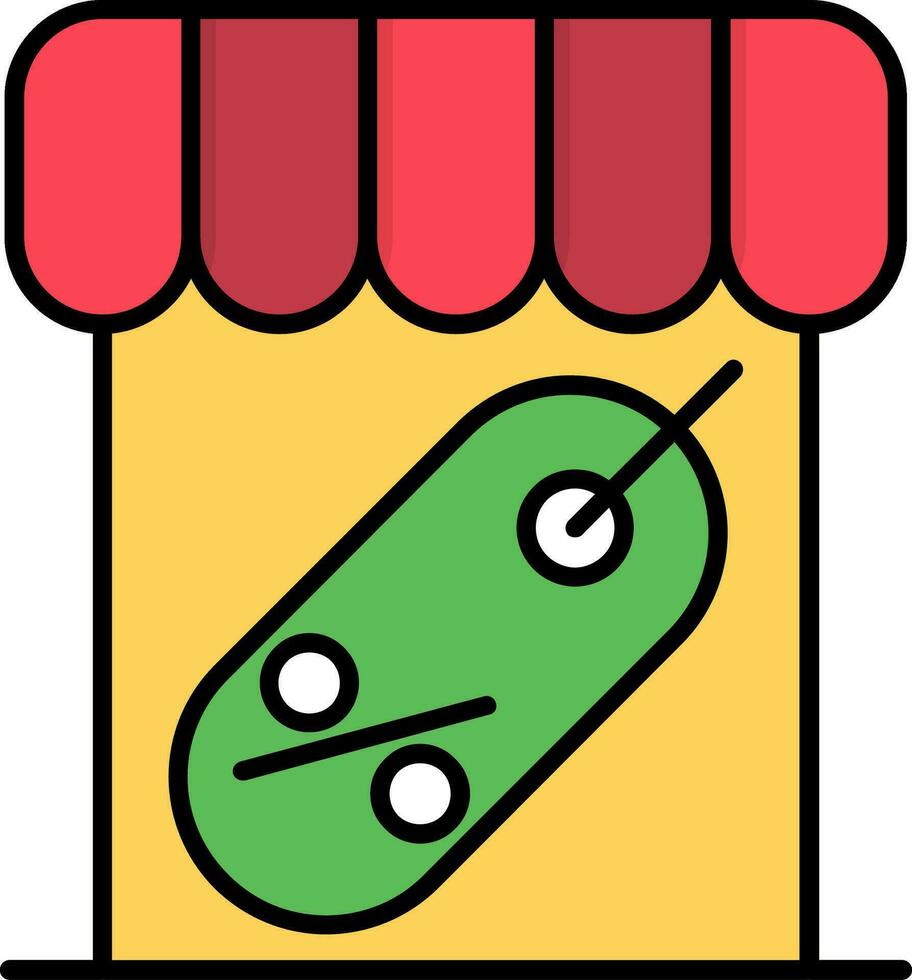 Marketplace Line Filled Icon vector