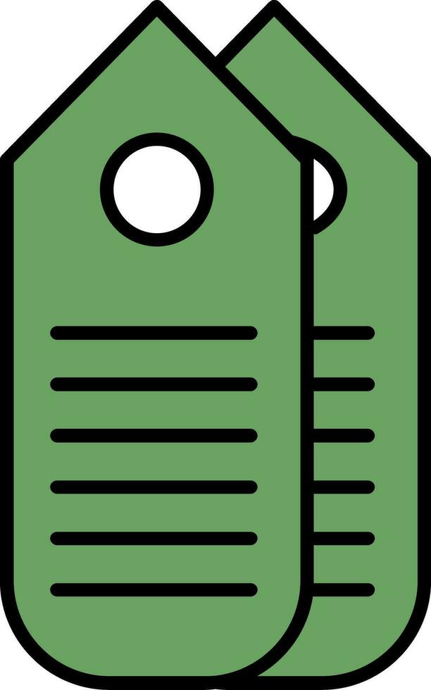 Tag Line Filled Icon vector