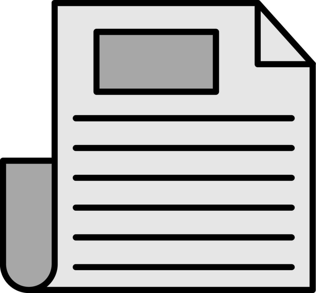 Document Line Filled Icon vector