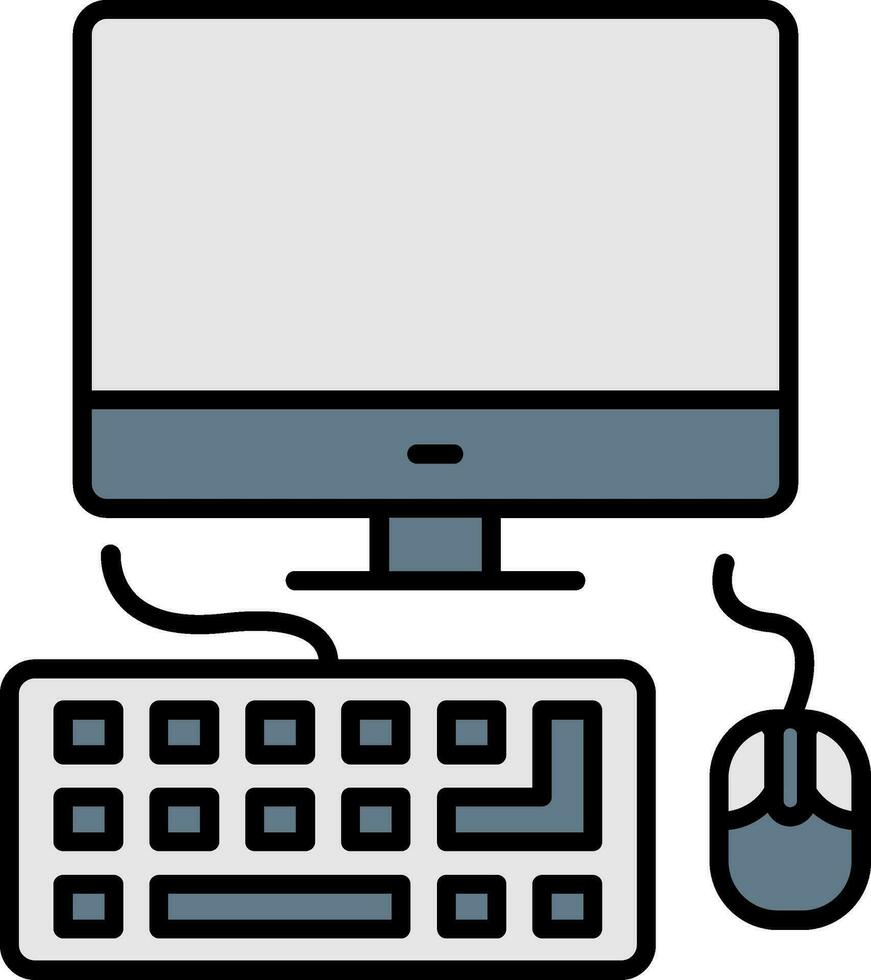 Computing Line Filled Icon vector