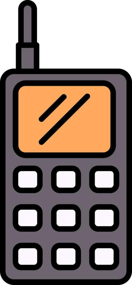 Walkie Talkie Line Filled Icon vector