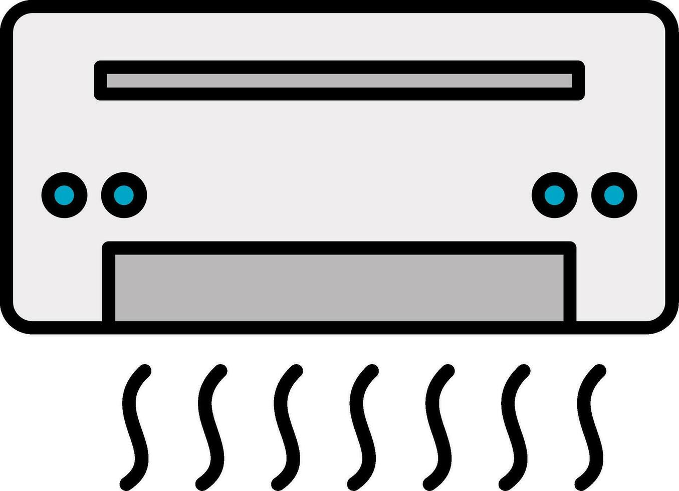 Air Conditioner Line Filled Icon vector