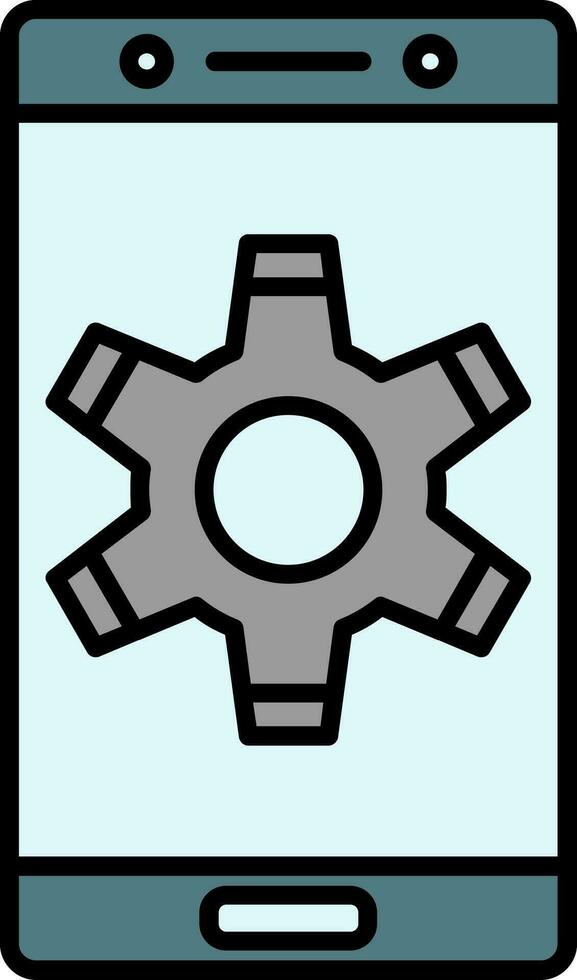 Setting Line Filled Icon vector