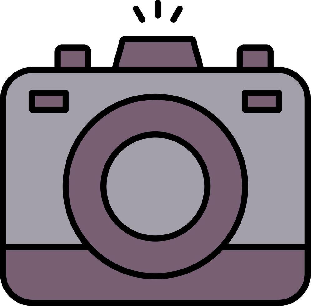 Photo Camera Line Filled Icon vector