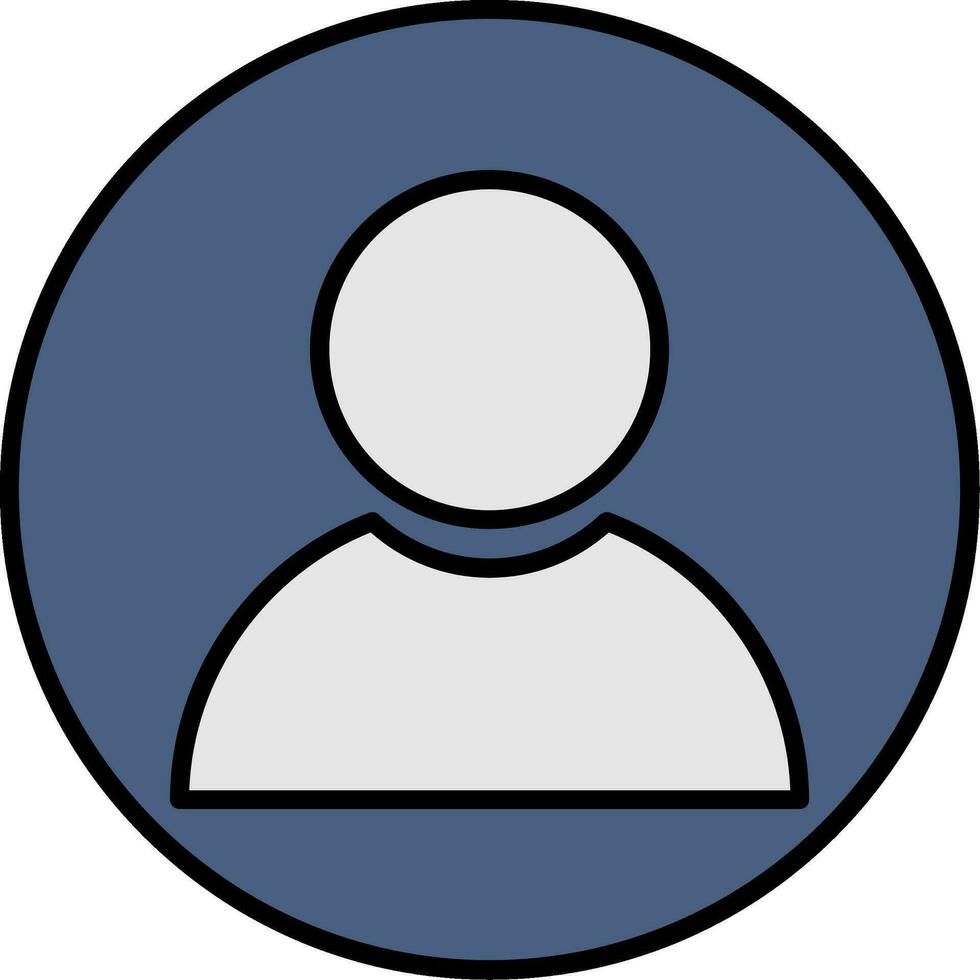 User Line Filled Icon vector