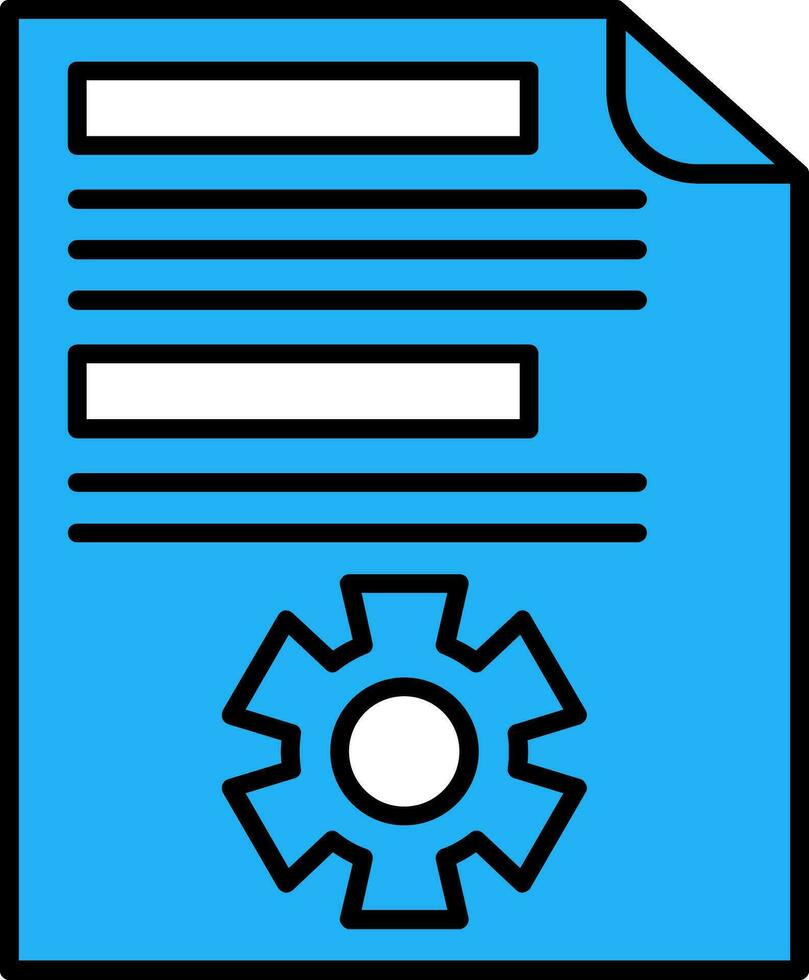 Project Management Line Filled Icon vector