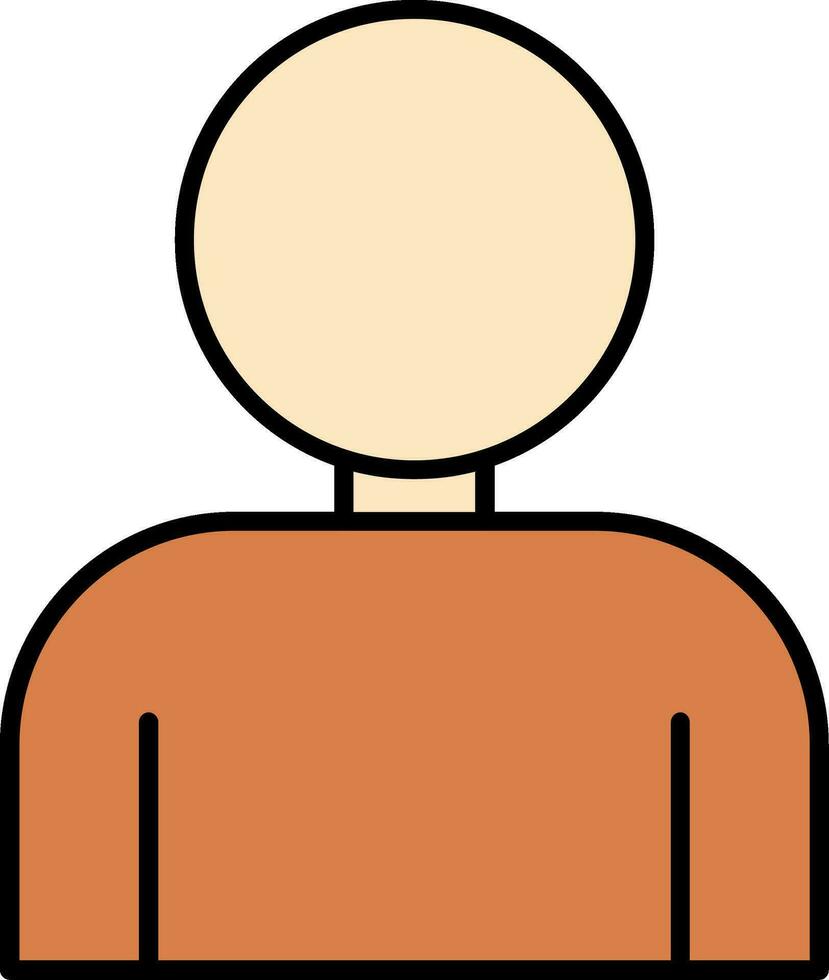 User Line Filled Icon vector