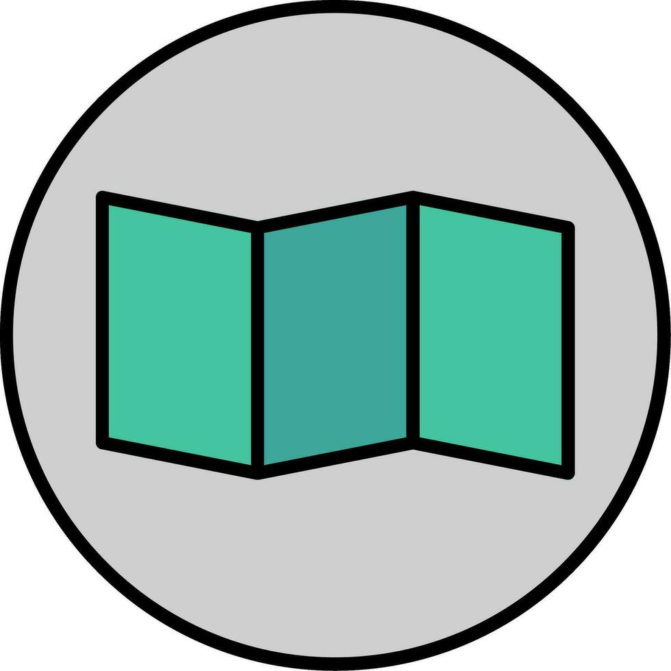 Map Line Filled Icon vector