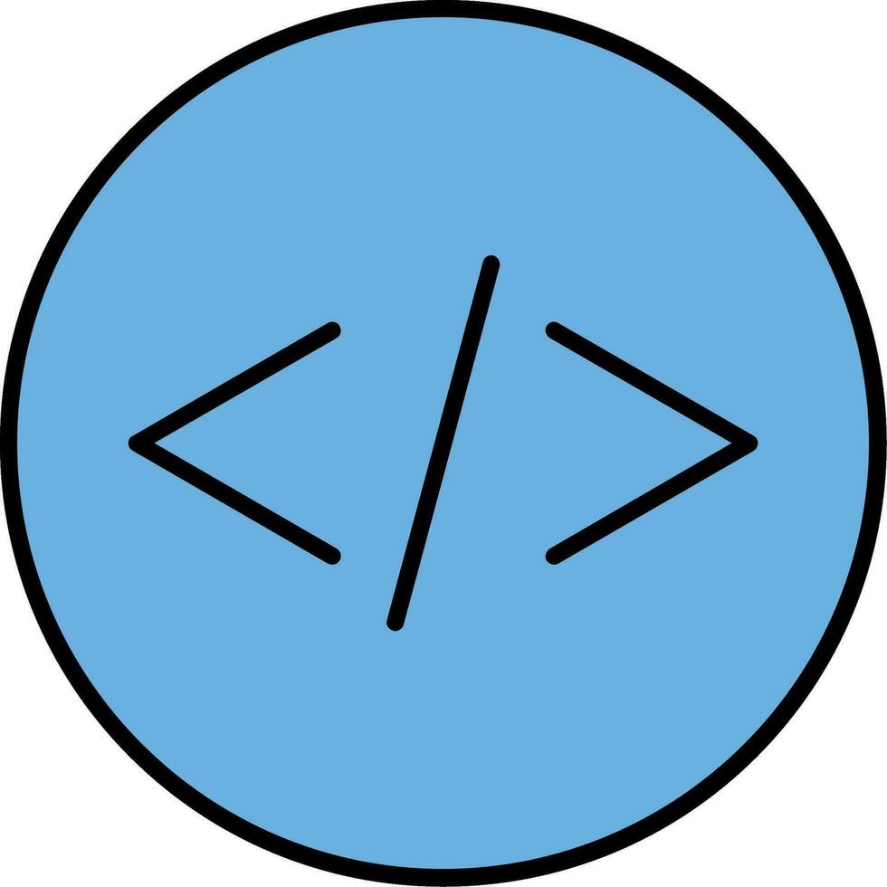 codificación línea lleno icono vector
