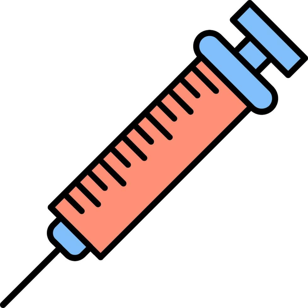 Injection Line Filled Icon vector