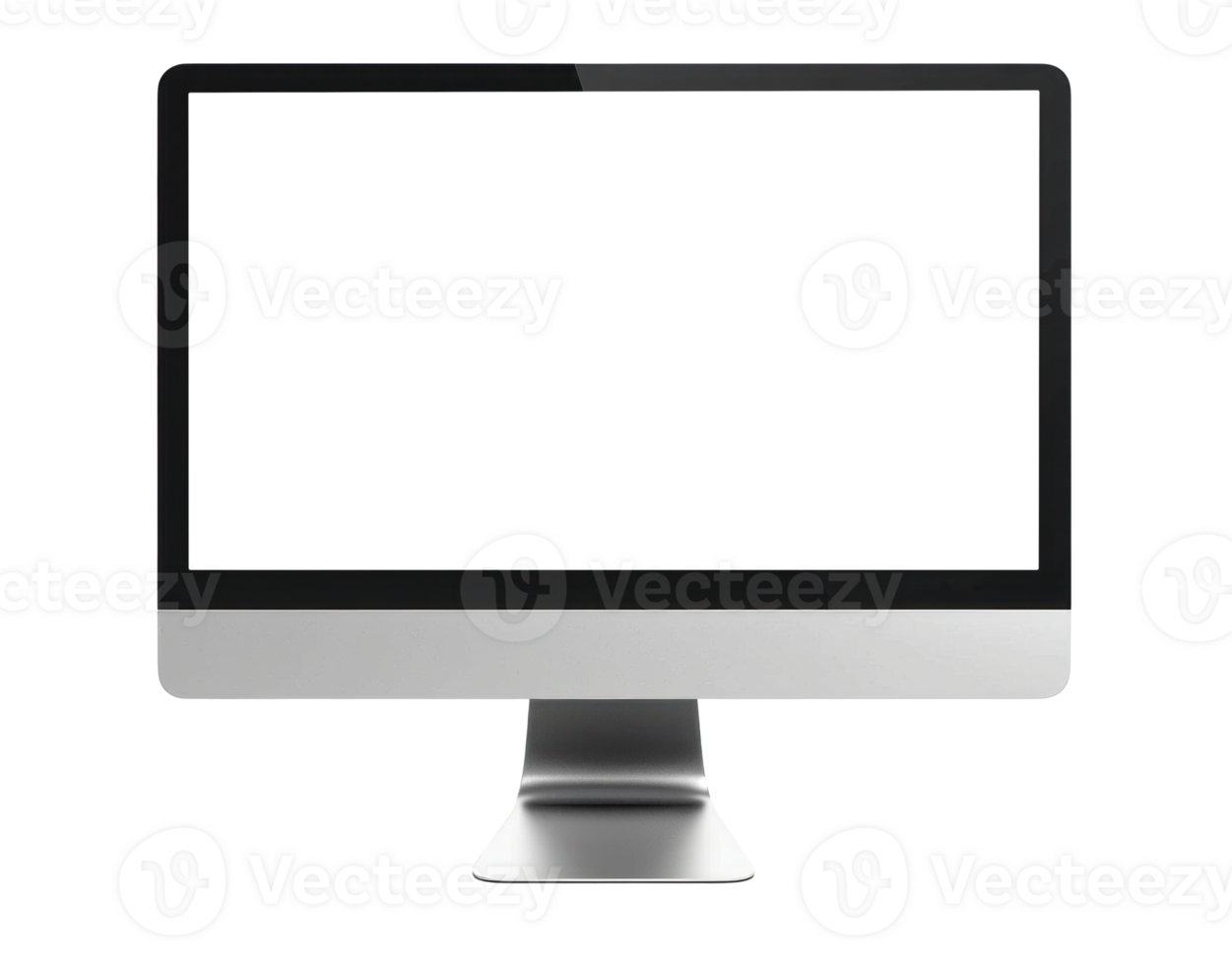 AI generated Modern Computer Monitor Isolated on Transparent png