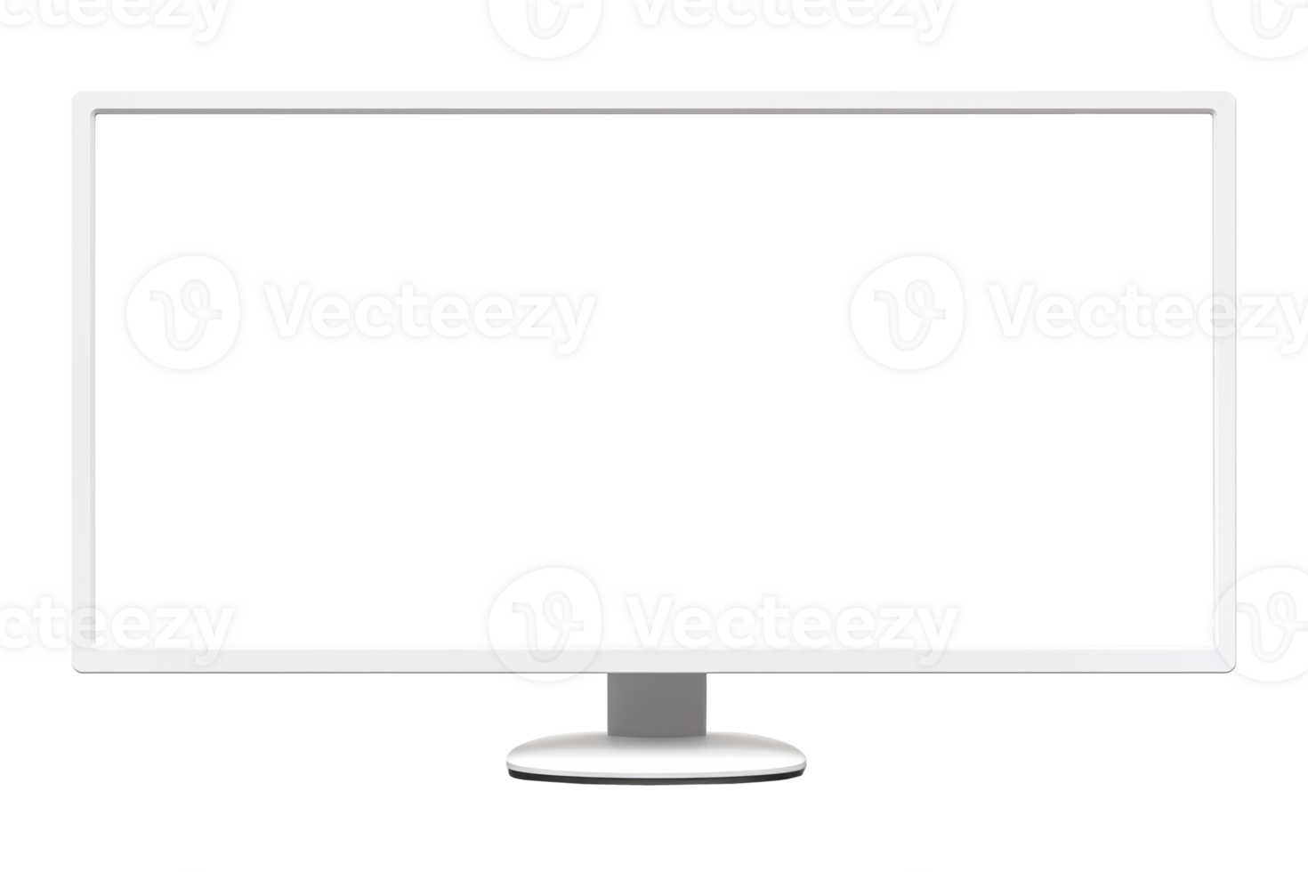 ai generiert extra breit Monitor auf transparent Hintergrund png