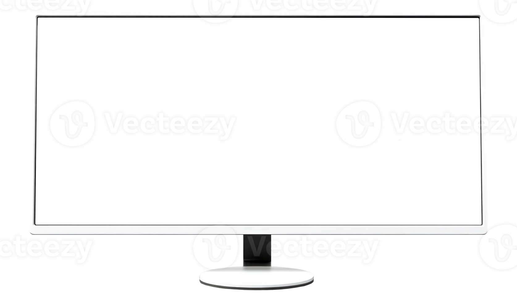 ai généré ultra-large moniteur sur transparent arrière-plan, de face vue png