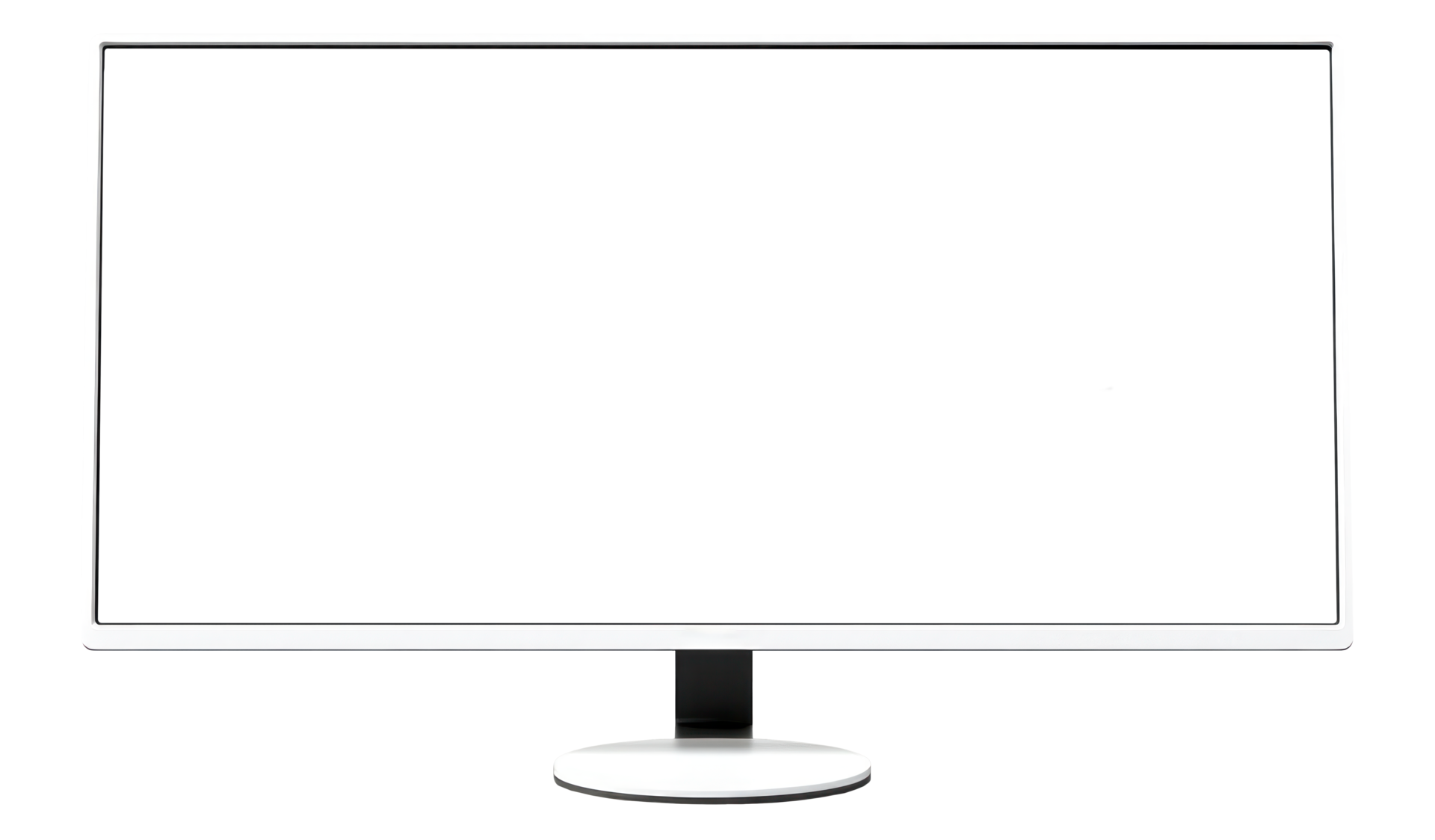 AI generated Ultrawide Monitor on Transparent Background, front view
