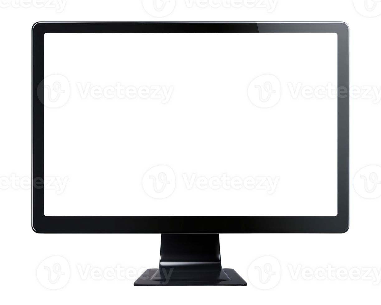 AI generated Modern Computer Monitor Isolated on Transparent png