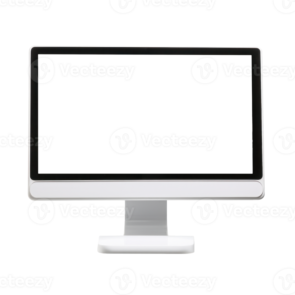 ai gerado moderno computador monitor isolado em transparente png