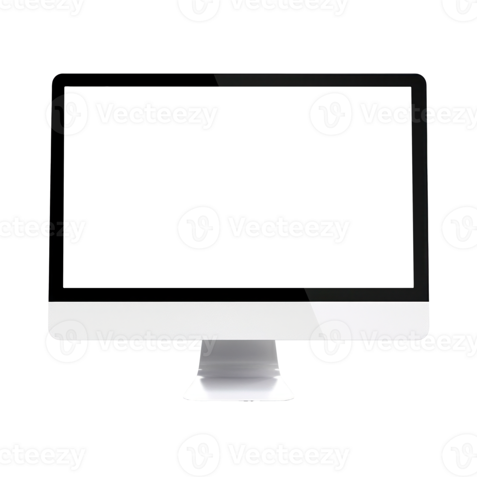 AI generated Sleek Modern Computer Monitor Isolated Design png