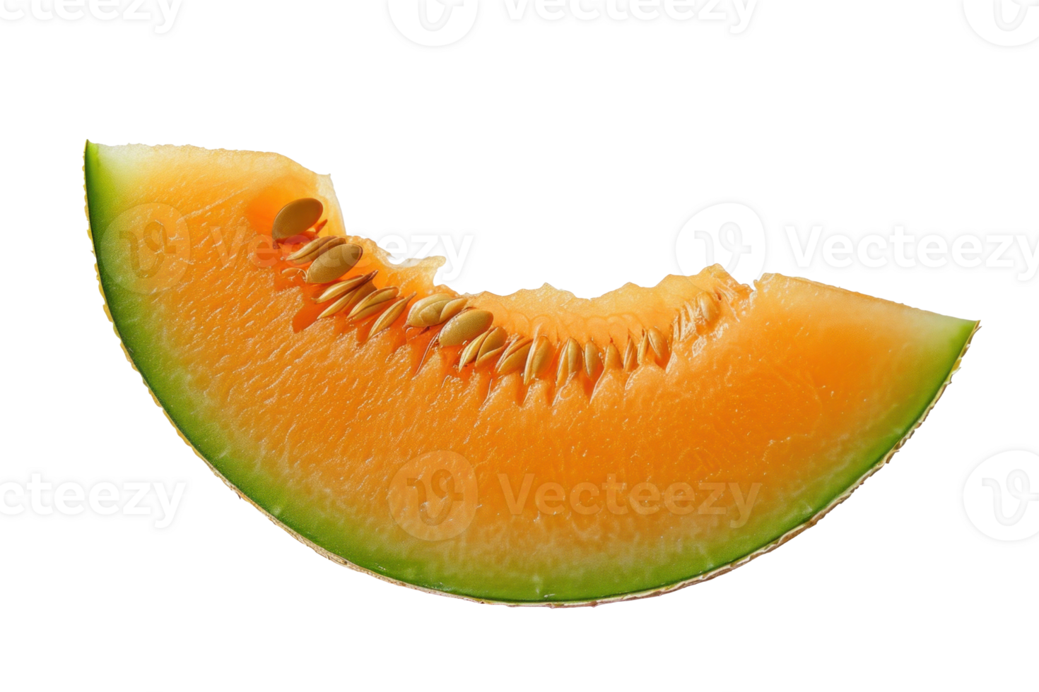 AI generated Fresh Melon Slice on Transparent Background png