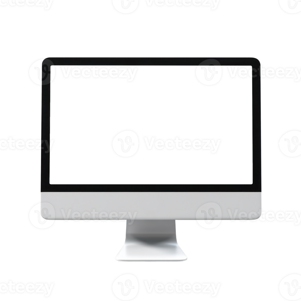 AI generated Modern Computer Monitor Isolated on Background png