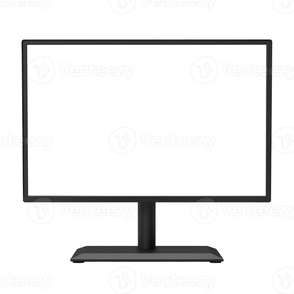 AI generated Modern Computer Monitor Front View png