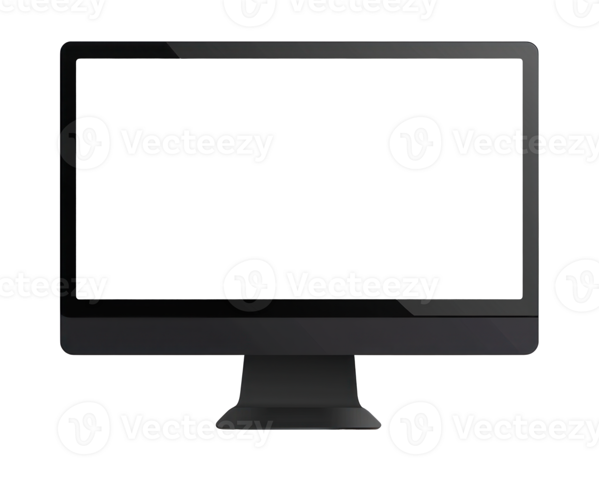 ai gerado moderno computador monitor isolado em transparente png