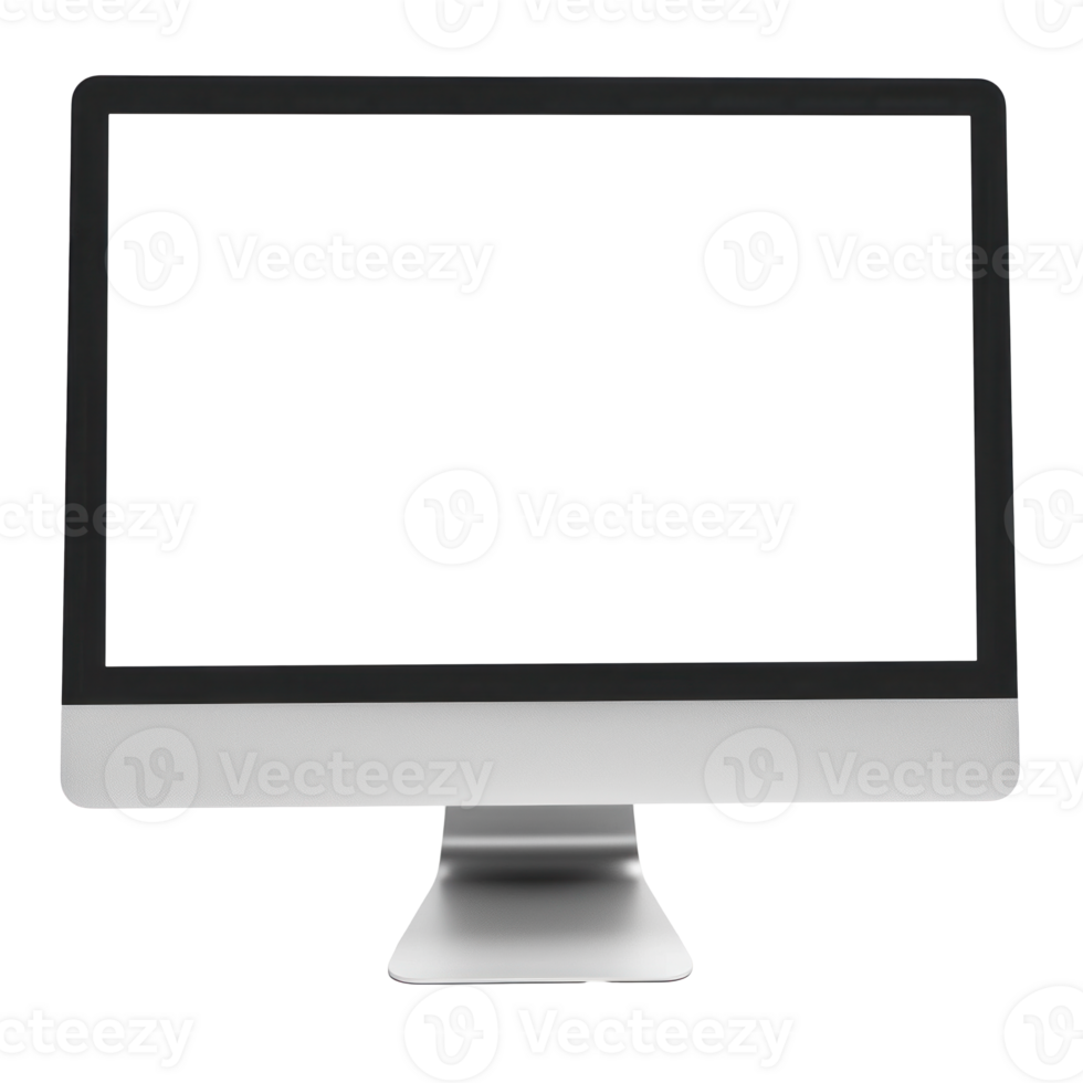 AI generated Modern Computer Monitor on Transparent Background png