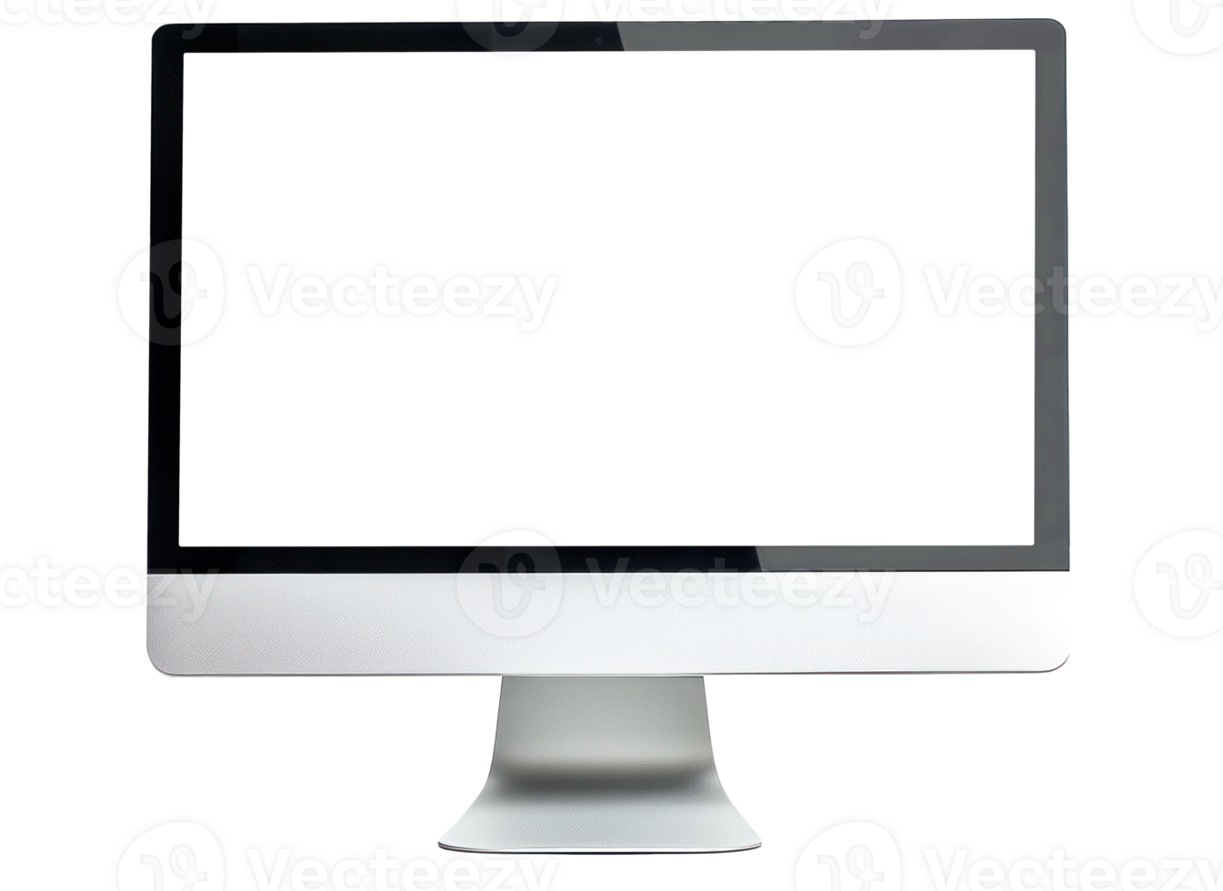 AI generated Modern Computer Monitor with Blank Screen png