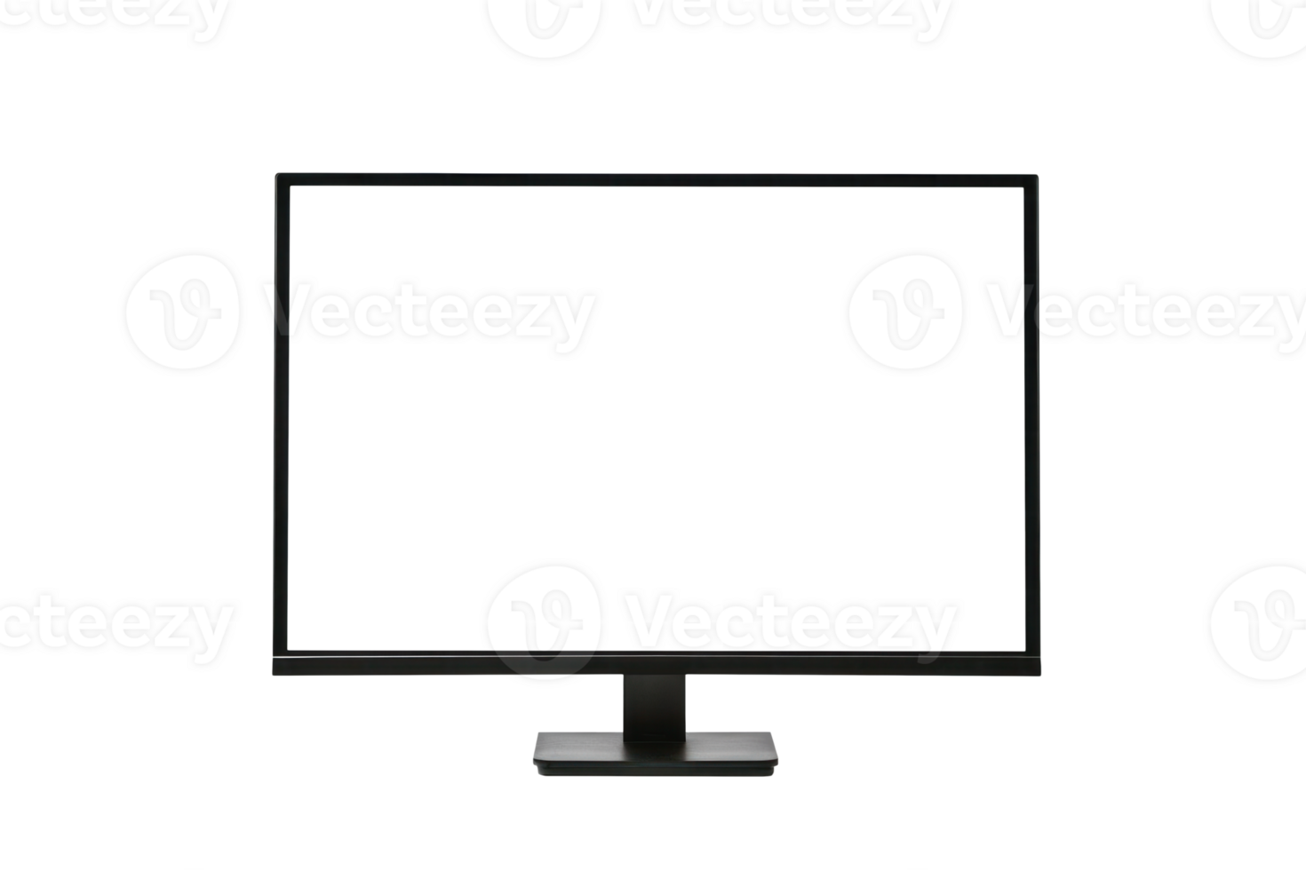 AI generated Modern Computer Monitor on Transparent Background png