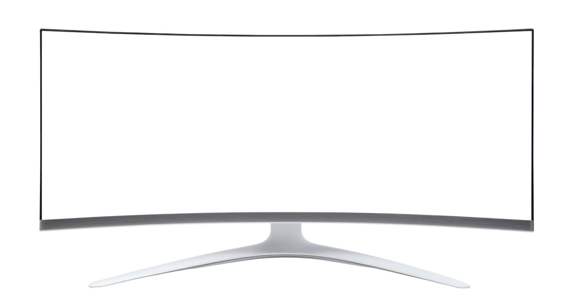 AI generated Curved Ultrawide Monitor on Transparent Background, front
