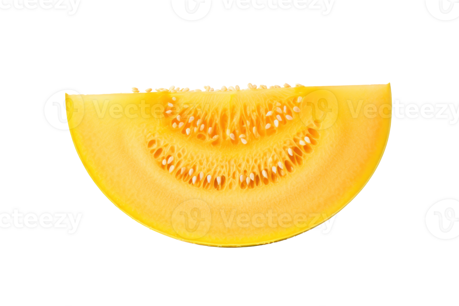 AI generated Fresh Melon Slice on Transparent Background png