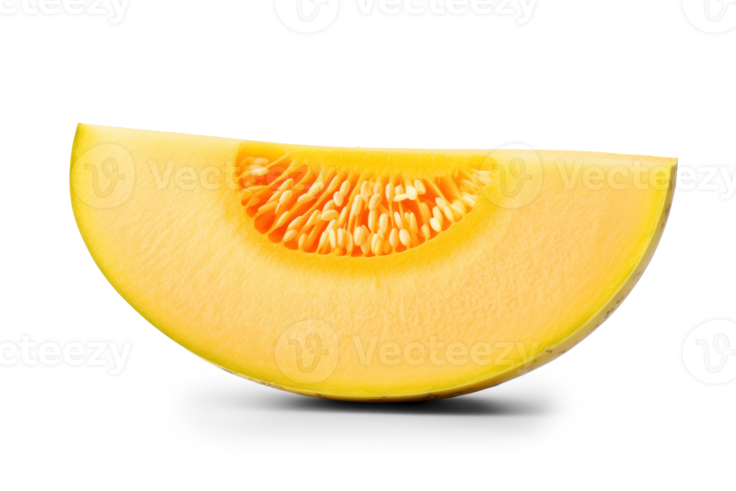 AI generated Fresh Cantaloupe Melon Slice Isolated png