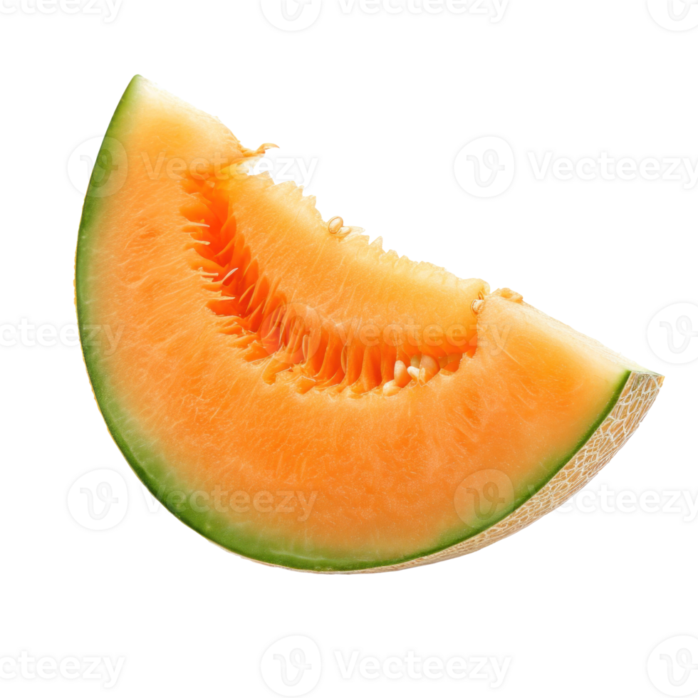 AI generated Fresh Melon Slice Isolated on Transparent png