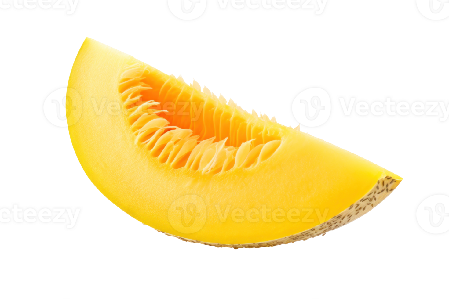 AI generated Fresh Melon Slice Isolated on Transparent Background png