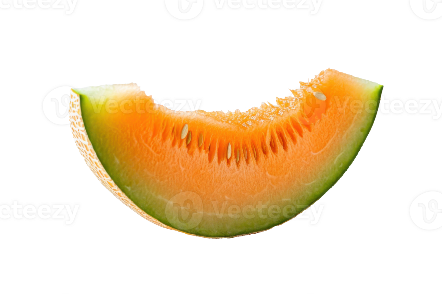 AI generated Fresh Melon Slice on Transparent Background png