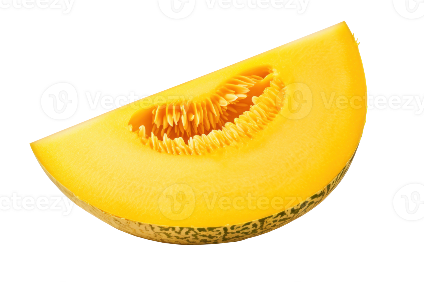 AI generated Fresh Melon Slice on Transparent Background png